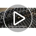 Black Rubber Front Door Mat 36x24 Inches Non Slip Outdoor Entrance Doormat - RESARE
