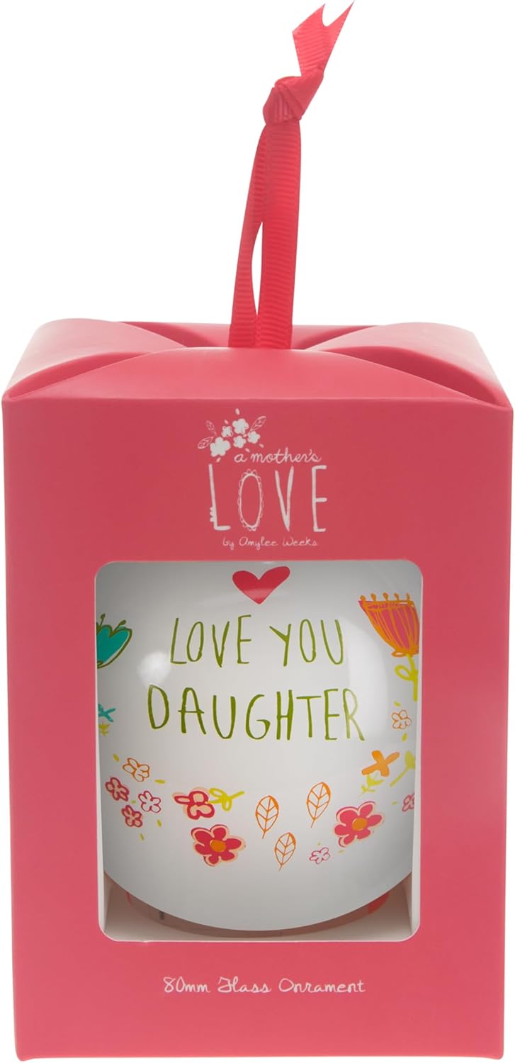 Best Mom Ever Teal Bird Floral Glass Ornament - Pavilion Gift Company 54026