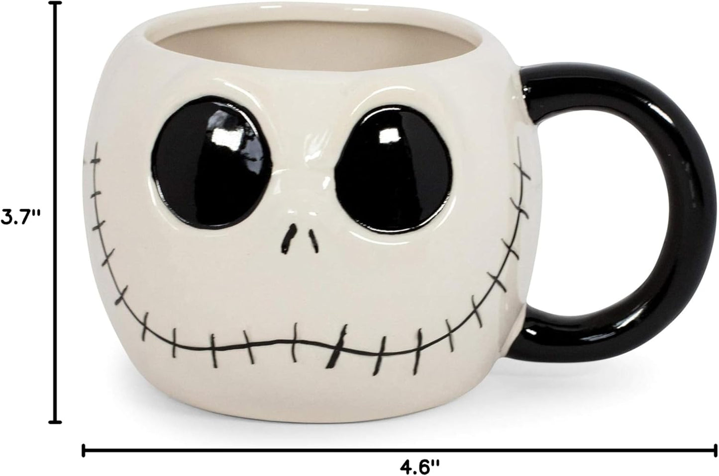 Nightmare Before Christmas Jack Skellington 20-Ounce Coffee Mug - Oversized Ceramic Drinkware for Hot & Cold Beverages