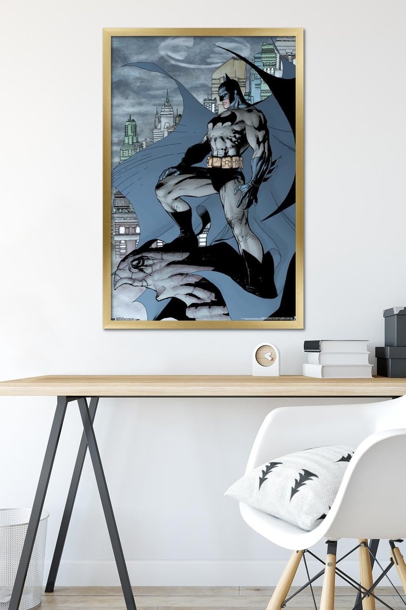 Trends International DC Comics Batman - Gargoyle Wall Poster, 34L x 22.4W, Gold Framed Version