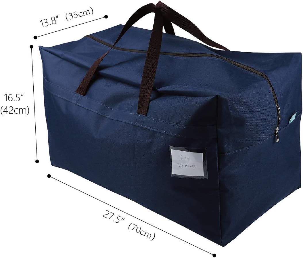 3-Side Zip Open Storage Bag for Christmas Trees & Party Ornaments - 27.5x16.5x13.8, Black Dots