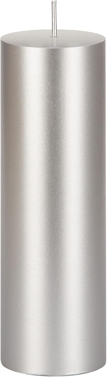 Unscented Black Pillar Candle - 2x6 Inch Hand Poured Premium Wax for Home Décor & Events