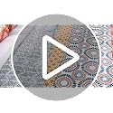 Reversible Cotton Quilt Set - Bohemian Stripe Bedding, Full/Queen, Navy & Blue - 3 Piece