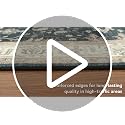 Machine-Washable 5x7 Black Vintage Area Rug - Non-Slip, Vacuum-Friendly