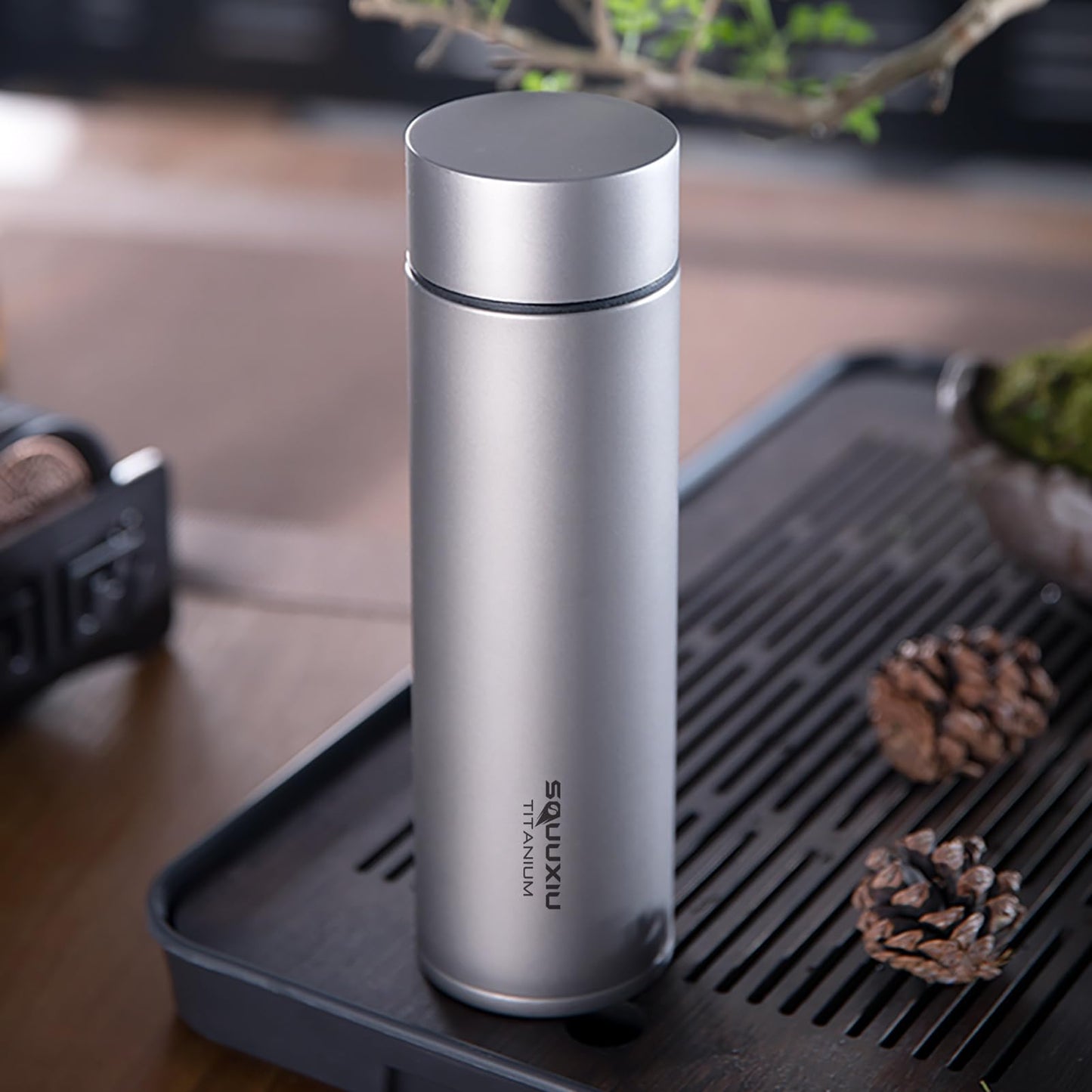 Lightweight Travel Insulated Water ttle 450ml Vacuum Flask with Tea Filter Outdoor Metal Water ttles Camping Hiking Travel ttles