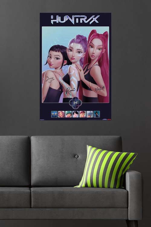 Huntrix | Netflix K-Pop Demon Hunters 2025 Wall Poster - Unframed, 34"L x 22.4"W