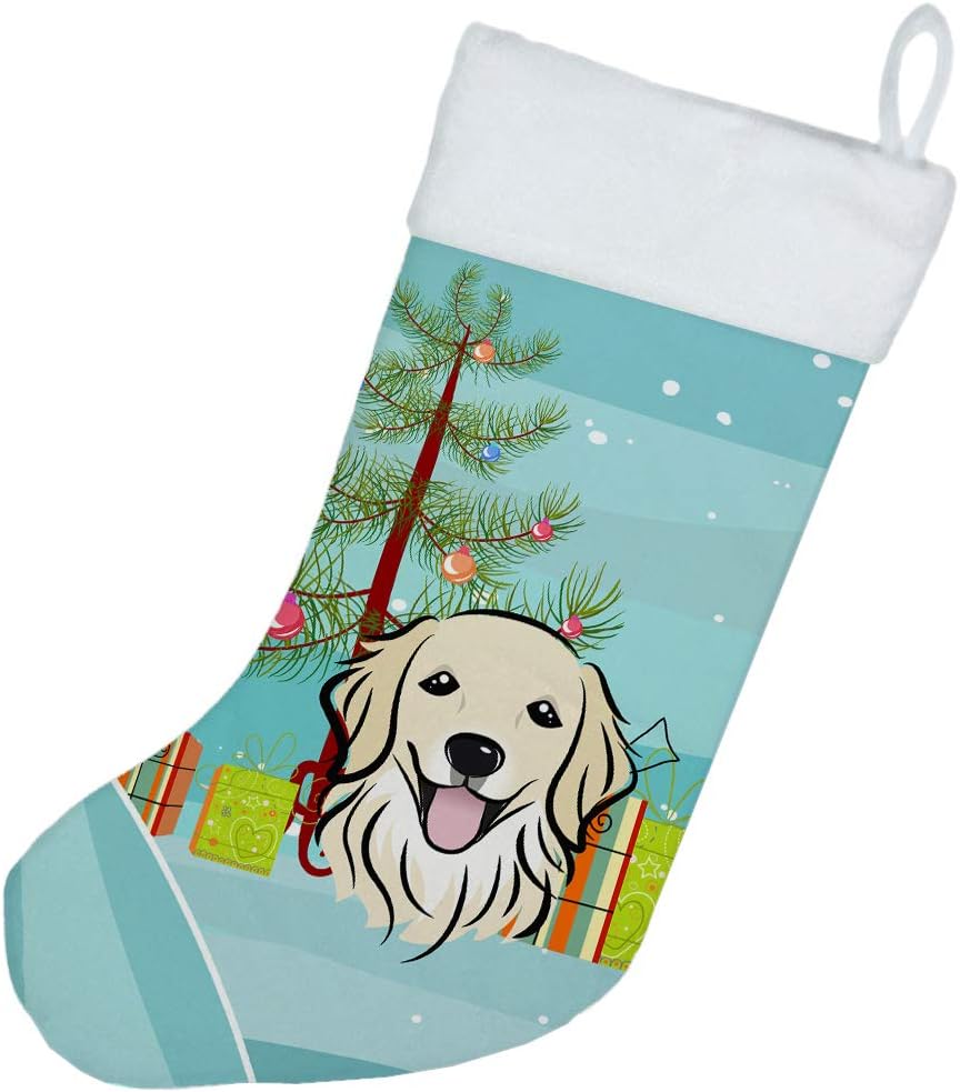 Shih Tzu Christmas Stocking - Chocolate Brown Dog Holiday Decor for Fireplace