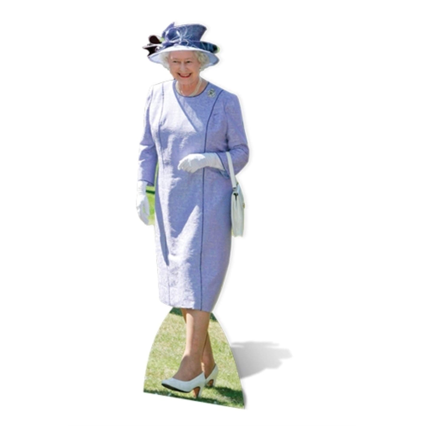 Star Cutouts, Queen Elizabeth II in Lilac Dress, Life-Size Cardboard Cutout Standup - 68 x 21 inches