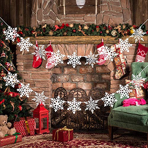 Silver Baby It's Cold Outside Banner and Snowflake Banner Garland, Winter Wonderland Baby Shower Party Decorations