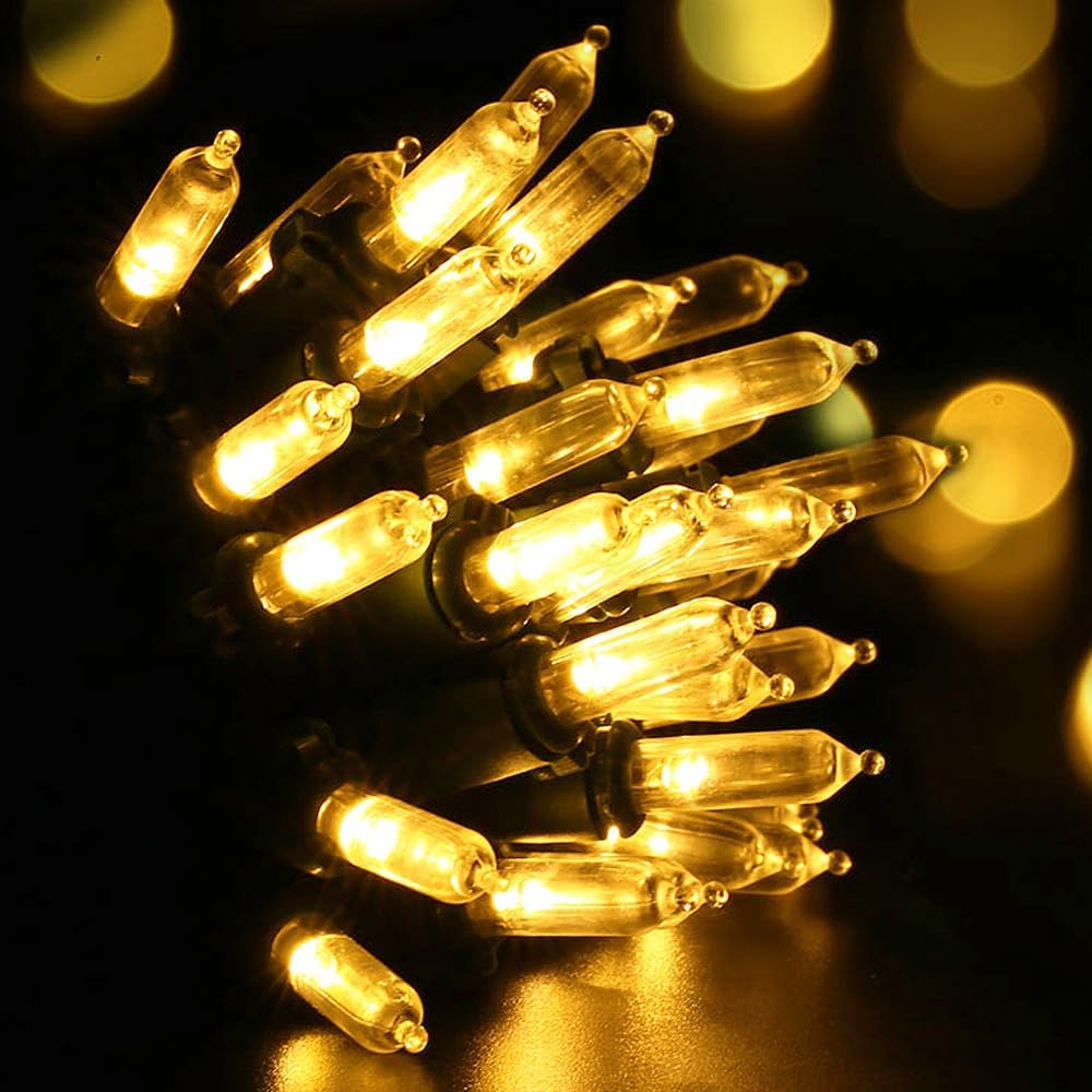 100 LED Battery-Powered Christmas String Lights - 36ft Fairy Lights with Timer for Garden & Home Decor - Warm White, 2-Pack