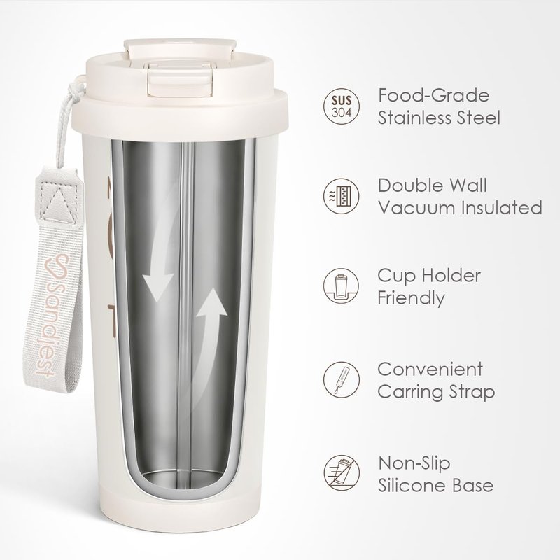 Mom Gift from Son Daughter, Stainless Steel 2-in-1 Lid Coffee Tumbler 18 oz, My Favorite Child Gave Me This Cup Insulated Travel Mug for Women Mother Mama, Gift Idea for Birthday Christmas Mothers Day