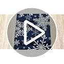 72 x 13 Inch Christmas Table Runner, Navy Blue with White Snowflake