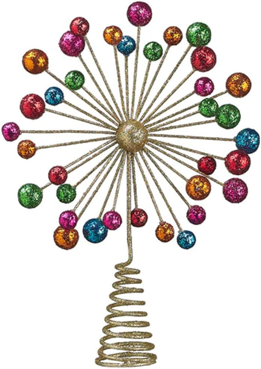 Starburst Christmas Tree Topper - 11.5 Inch Sparkling Holiday Decoration