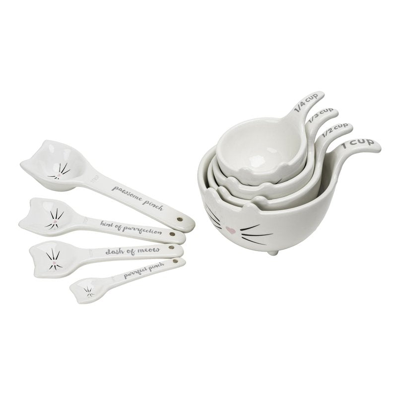 Lemon Ceramic Spoons Set: Lemon Shaped Measuring Spoons: 1 Tablespoon, 1 Teaspoon, 1/2 Teaspoon and 1/4 Teaspoon