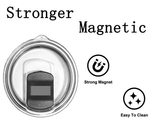 2 Pcs Magnetic Slider Replacement Block, Slider Lid Magnet for Yeti Lids 10 oz, 14oz, 16 oz, 20 oz, 26 oz, 30 oz (Black+Black)