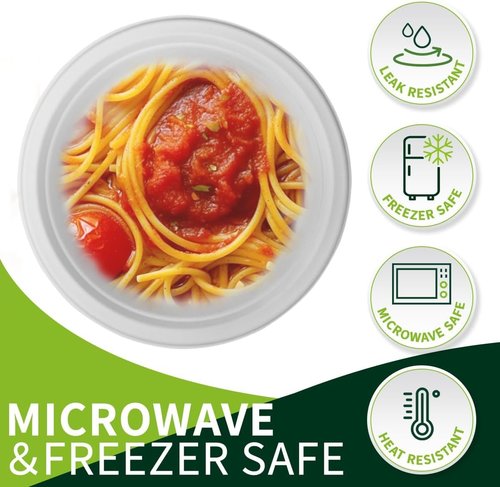 Eco-Choice 9-Inch Compostable Paper Plates - 150 Pack of Sturdy, Biodegradable Dinnerware for Parties & Picnics