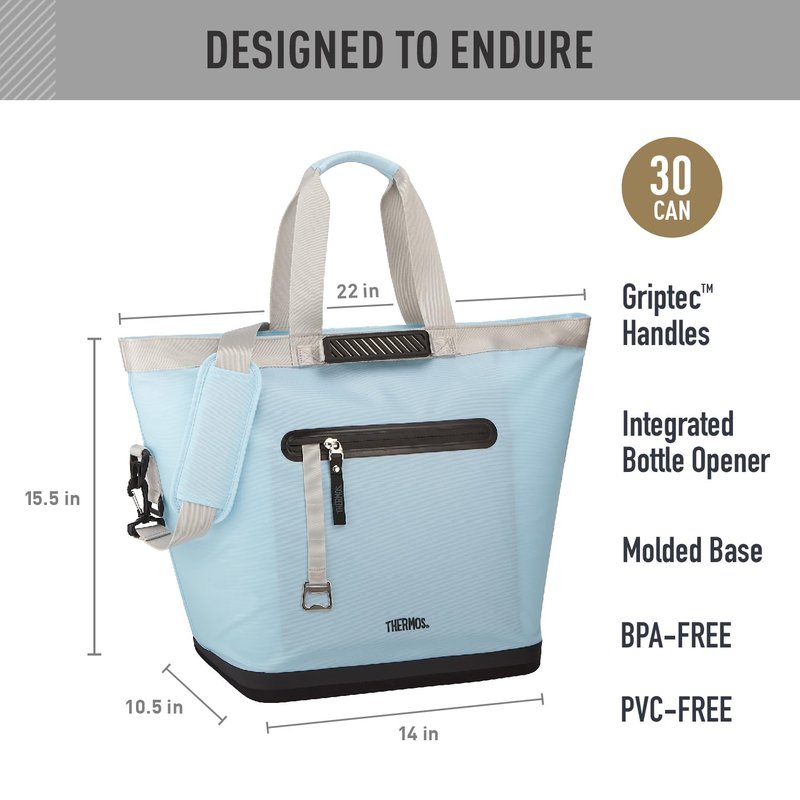 THERMOS ICON Series, 30 Can Cooler Tote, Glacier