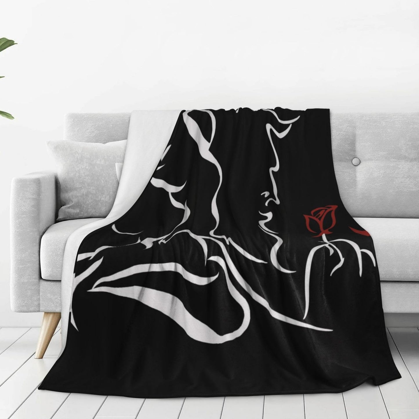 Generic Beauty Within The Beast Throw Blanket 50 x 40Inch, Lightweight Soft Warm Sherpa Fleece Plush Love Blanket for Bed Chair Sofa Couch Bedroom Bedding Decor, All Season Gifts