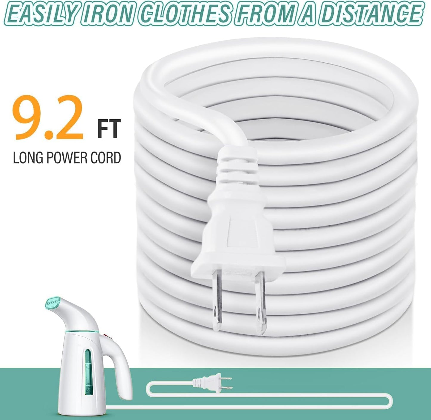 OGHom Portable Handheld Clothing Steamer - 700W Fast Heat Up, 240ml Capacity, Travel-Friendly (Cyan)