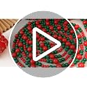 Zeyune 1 Piece Christmas Beads Garland 66 Feet Red & Green Rustic Decor