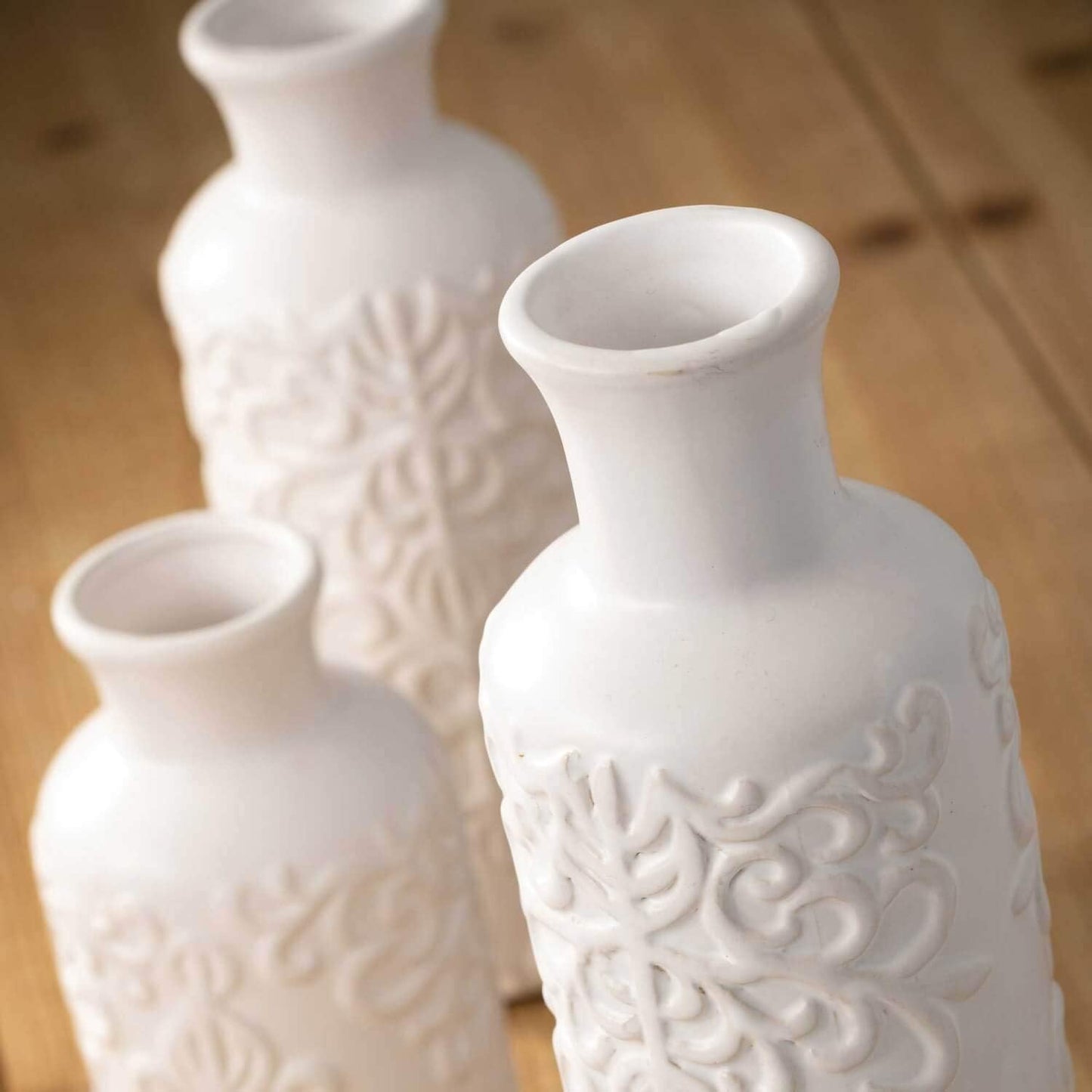 Red Vase Set - Boho Farmhouse Decor for Kitchen, Bedroom & Living Room - CM2407