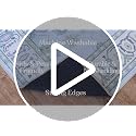 Cream Blue Faded Oushak Rug - Vintage Floral Pastel Large Area Rug for Living Room & Bedroom - 2'6" x 6'6" Variation