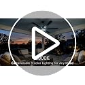 Phylluz 65 Inch Black Ceiling Fan with Lights Remote & App Control - Indoor & Covered Outdoor Patio, Dimming, 6-Speed