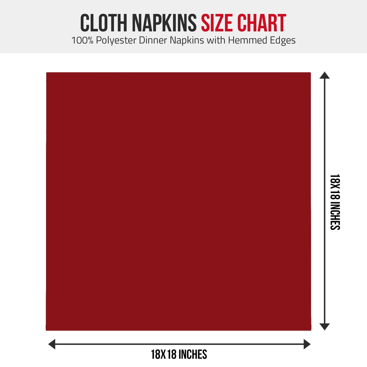 Utopia Home Red Cloth Napkins (12 Pack, 18x18 Inches), Ideal Dinner Napkins for Party, Wedding and Lunch/Dinner
