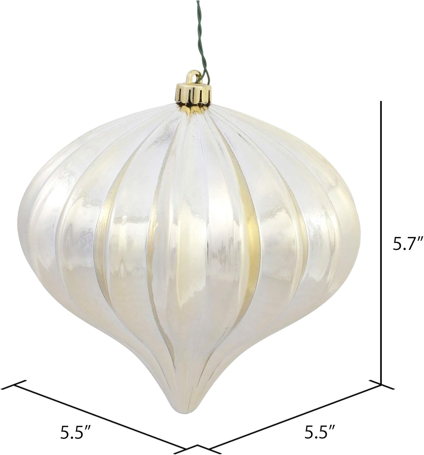 Burnished Orange Matte Onion Christmas Ornaments - UV Treated, Set of 3 by Vickerman