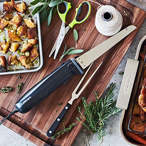 Cuisinart Electric Knife Set with Carving Fork & Bamboo Cutting Board - Model CEK-41