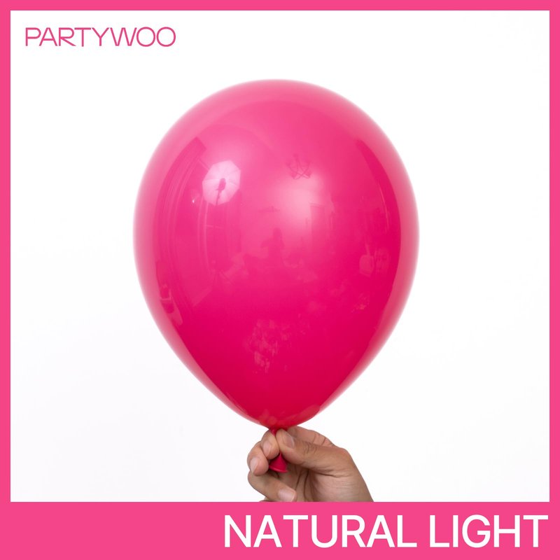 PartyWoo Hot Pink Balloons 100 pcs Different Sizes of 18 12 10 5 Inch Magenta Fuchsia Balloon Arch Kit Garland for Baby Shower Wedding Bridal Shower Anniversary Birthday Party Decorations Pink-Y12