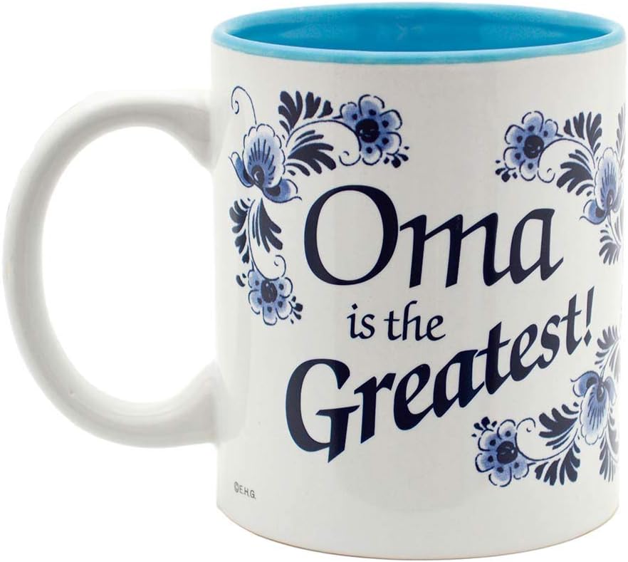 12 oz. Ceramic Coffee Mug - 'Oma is the Greatest' Multicolor Gift for German & Dutch Grandmas