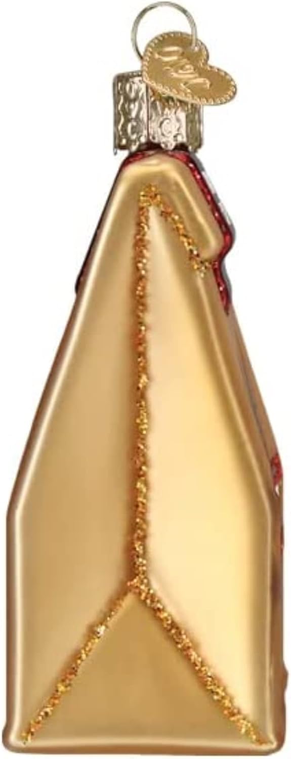 Handcrafted Glass Cheese Wedge Ornament - Unique Christmas Tree Decoration