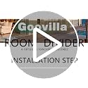Goovilla Black Room Divider, 28-70 Inch Width, 4-10ft Height, No Curtains