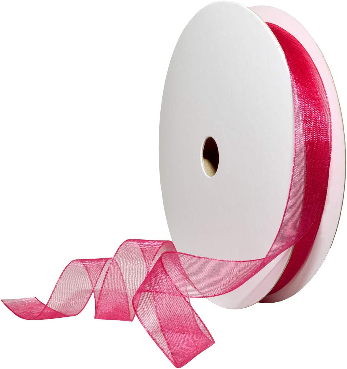 Red Organdy Nylon Ribbon - 5/8 Inch x 100 Yards | Morex 91803/100-609