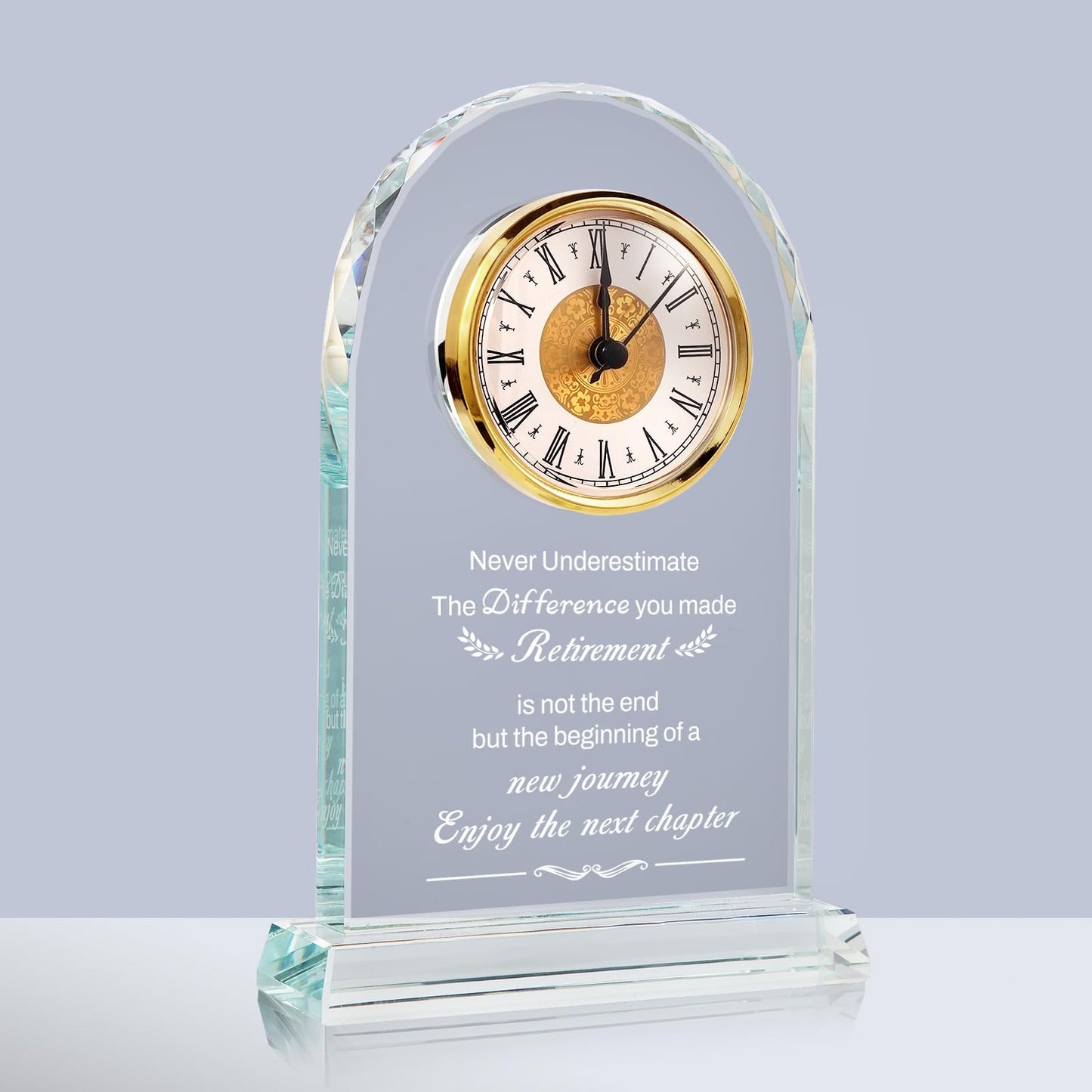 Retirement Gift for Woman & Men - Quartz Desk Clock 2025 Happy Christmas Retirement Gifts for Retired Friends Coworker, Boss, Leader, Employee Leaving Going Away Gift (Enjoy the Next Chapter)