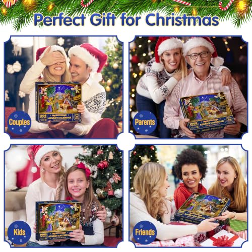 2026 Advent Calendar Jigsaw Puzzle for Kids and Adults - 24-Day Holiday Countdown