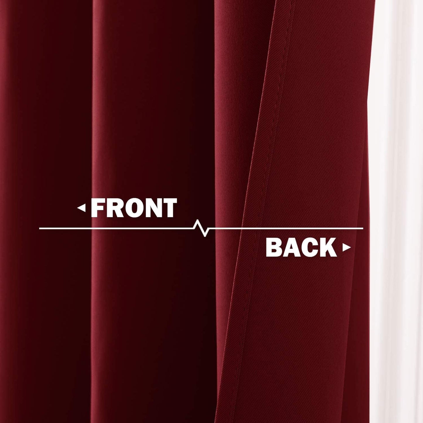 Thermal Insulated Blackout Kitchen Curtains for Small Windows - Burgundy Tiers (29x36 inches)
