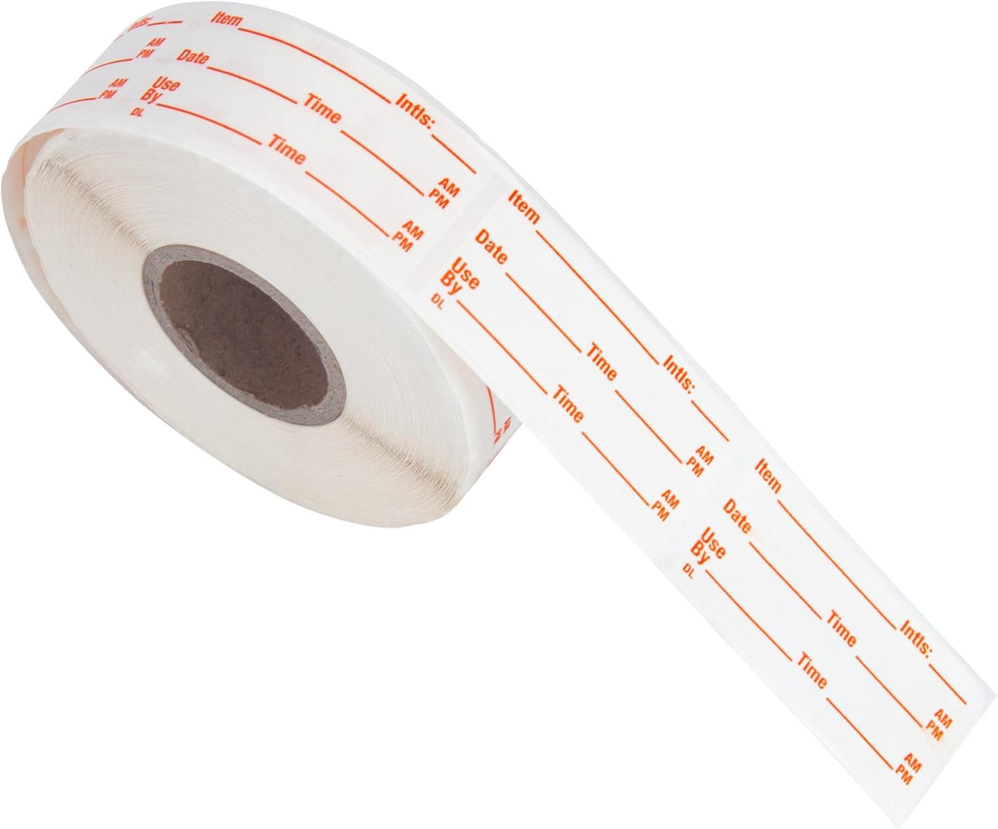 L LIKED Dissolvable Food Storage Labels - 500 Stickers, 1 x 2 Inch, Ideal for Containers (Red)
