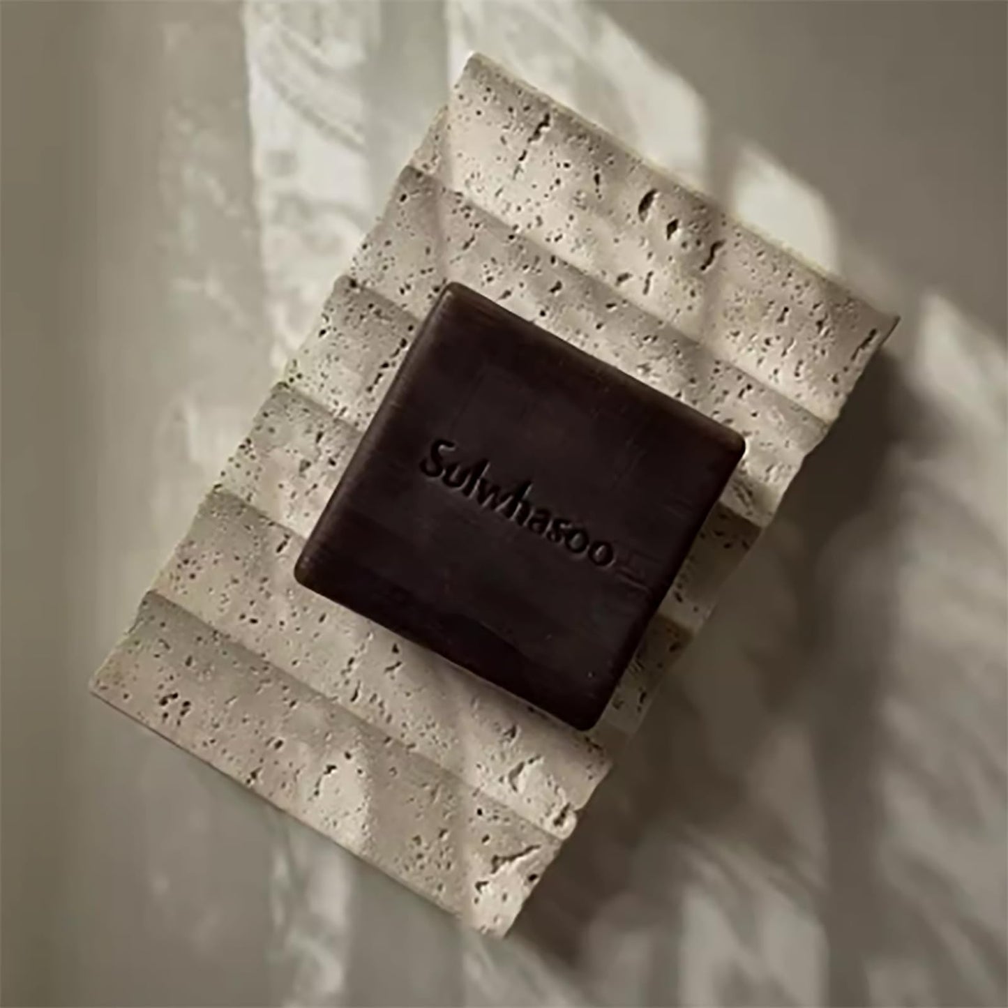PHINILUX Luxury Travertine Soap Dish Marble Jewelry Ring Tray - Rectangle Marble Soap Tray & - Self Draining Soap Holder for Bathroom, Kitchen, Beige Travertine