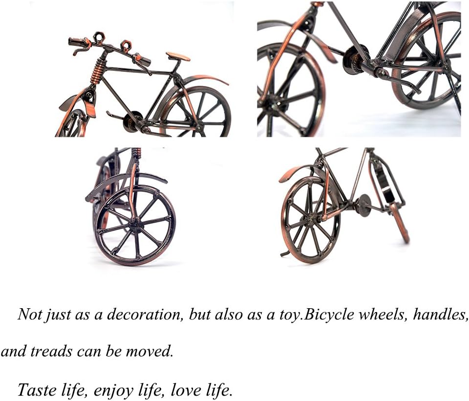 Handmade Iron Motorcycle Sculpture - Retro Metal Art Decoration for Bike Lovers