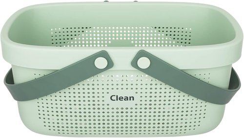 JiatuA Plastic Storage Basket - Portable Shower Caddy Tote Organizer for Bathroom & Kitchen | Green