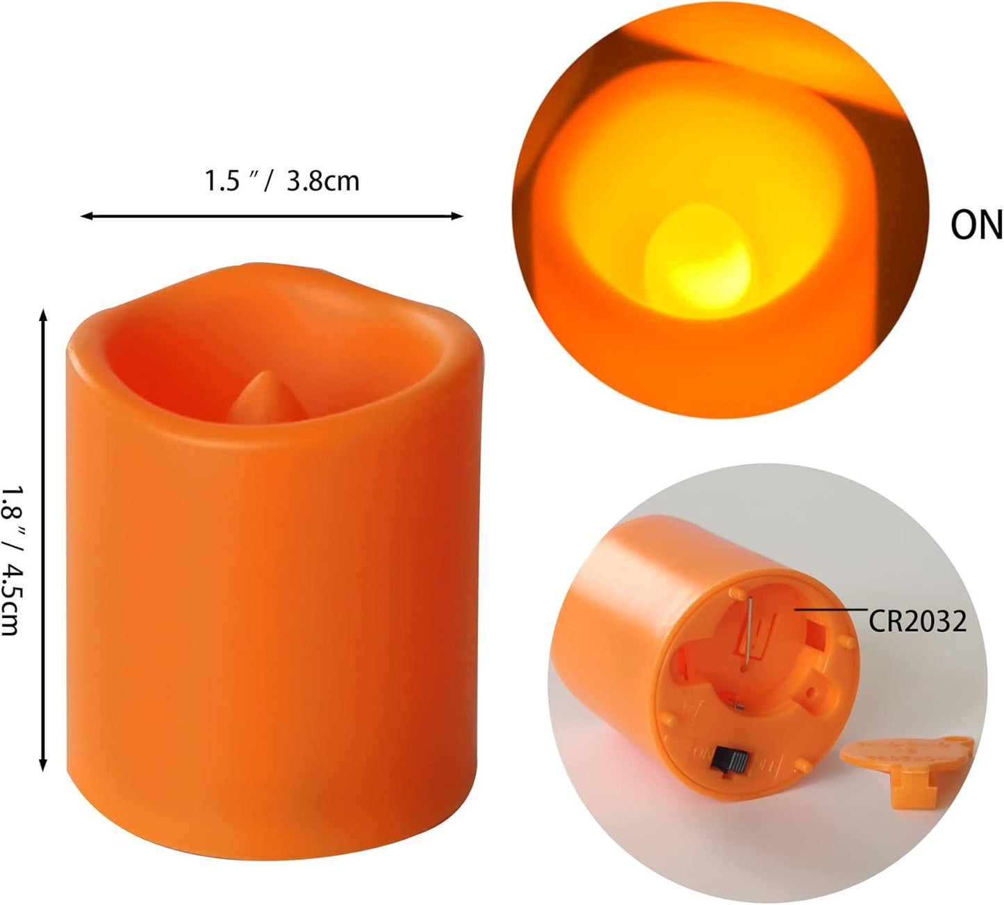 12 PCS LED Flameless Votive Candles - Long-Lasting Battery Operated with 120+ Hours Life