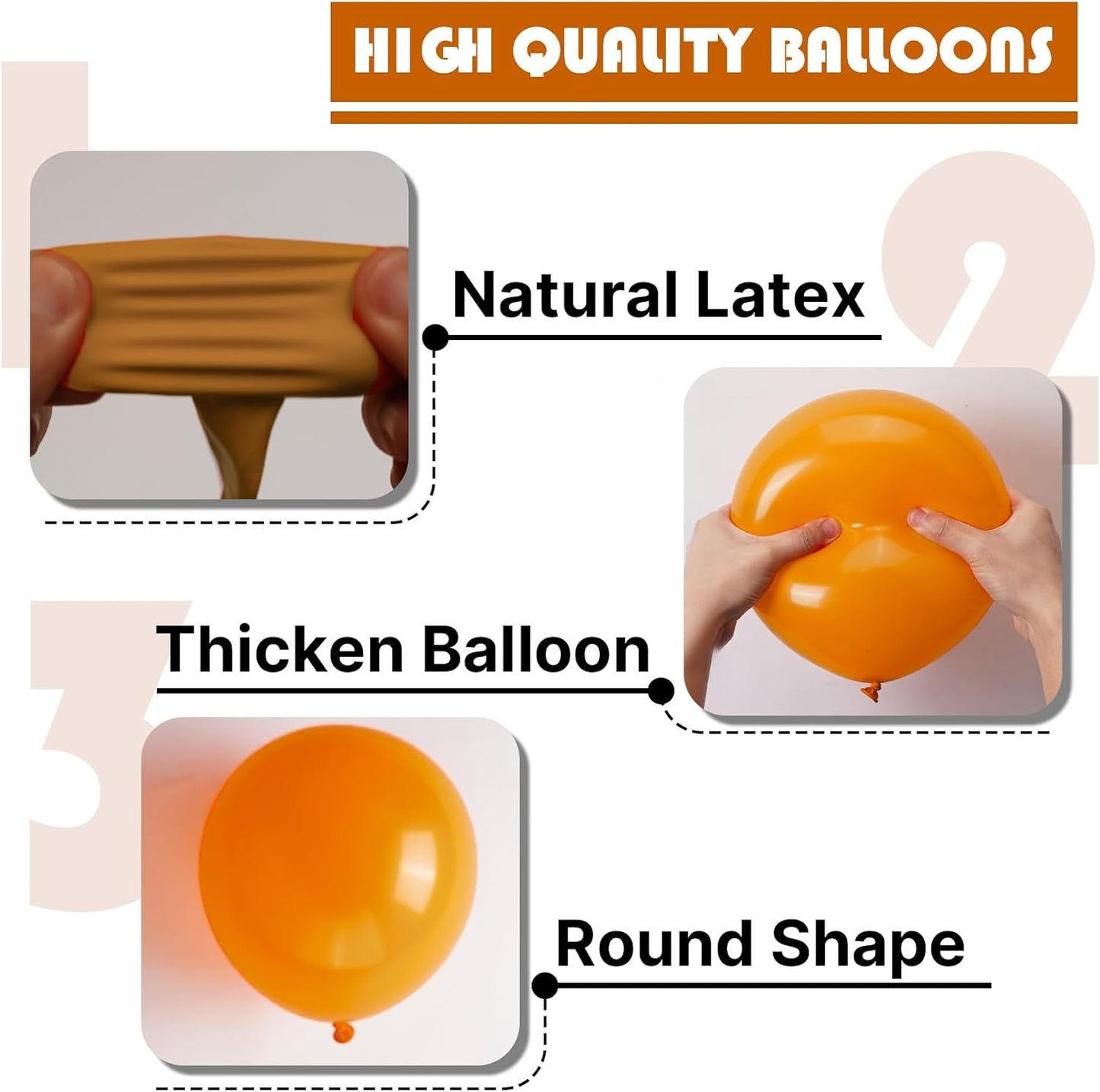 PartyWoo Burnt Orange Balloons - 100pcs 12 Inch Terracotta Rust Fall Decor | Boho Balloon Arch Kit for Weddings & Events