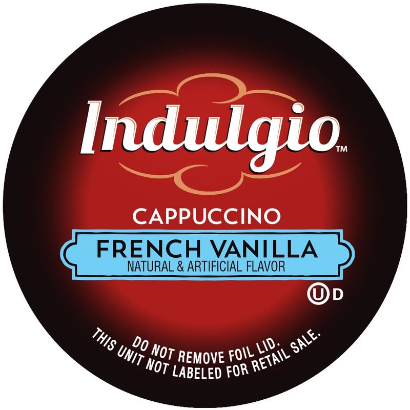 Indulgio French Vanilla Cappuccino Single Serve for Keurig K-Cup Brewers, 24 Count (Compatible with 2.0 Keurig Brewers)
