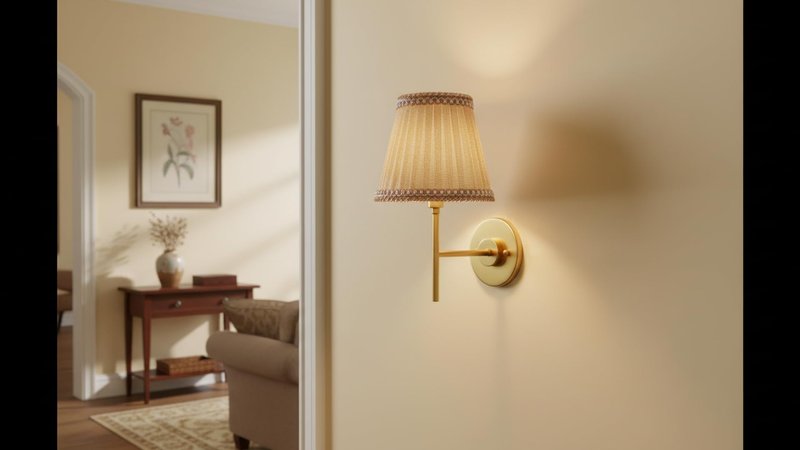 Aspen Creative 33002 Small Pleated Empire Shape Chandelier Clip-On Lamp Shade, Gold, 3" Top x 5" Bottom x 4" Slant