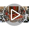 Prewplam 2 Pcs Christmas Welcome Doormat Set with Red Bow & Plaid Rug