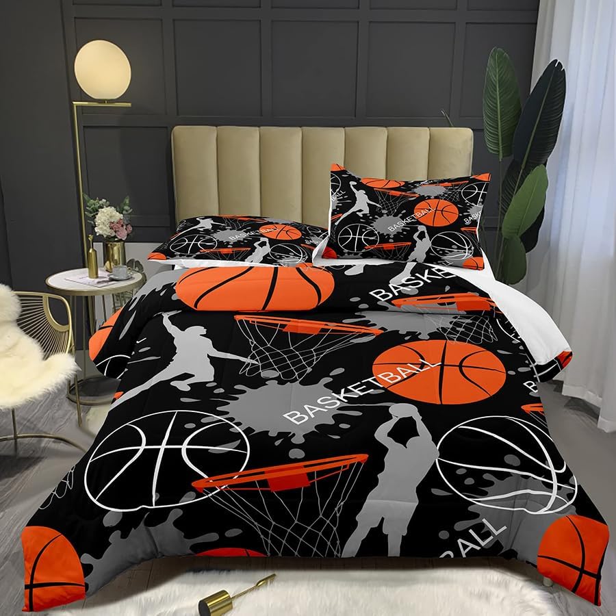 Bodhi Rainbow Graffiti Football Bedding for Boys & Teens - Full Comforter Set with Matching Pillowcases