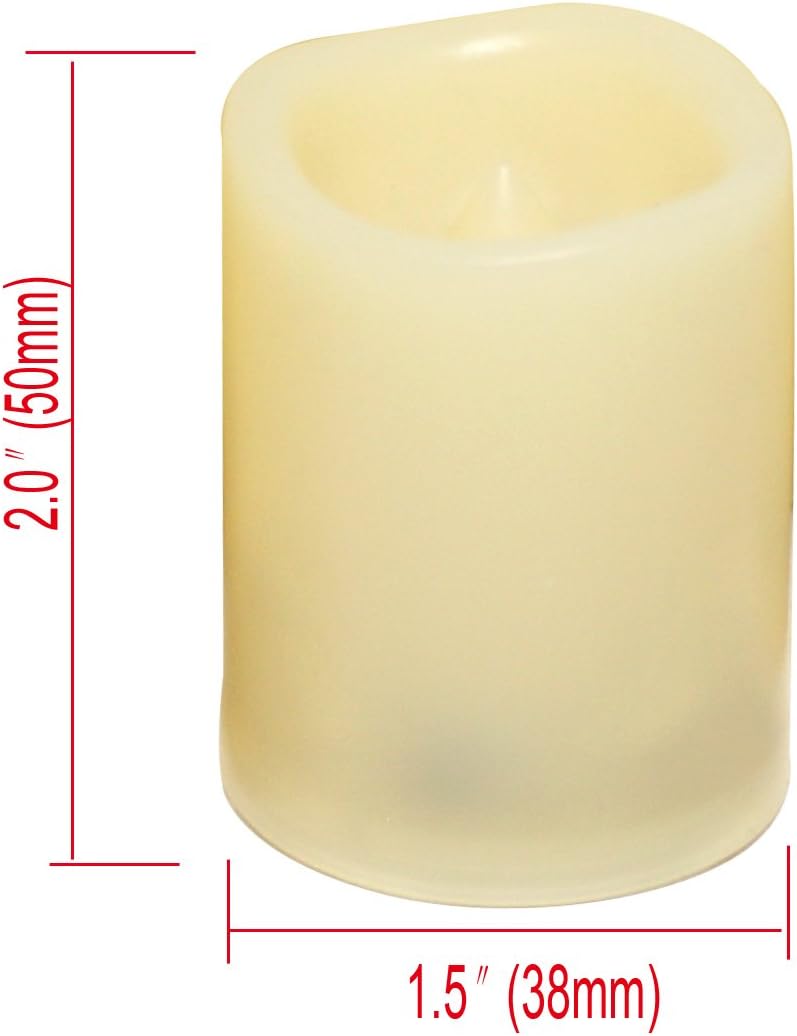 12 PCS LED Flameless Votive Candles - Long-Lasting Battery Operated with 120+ Hours Life