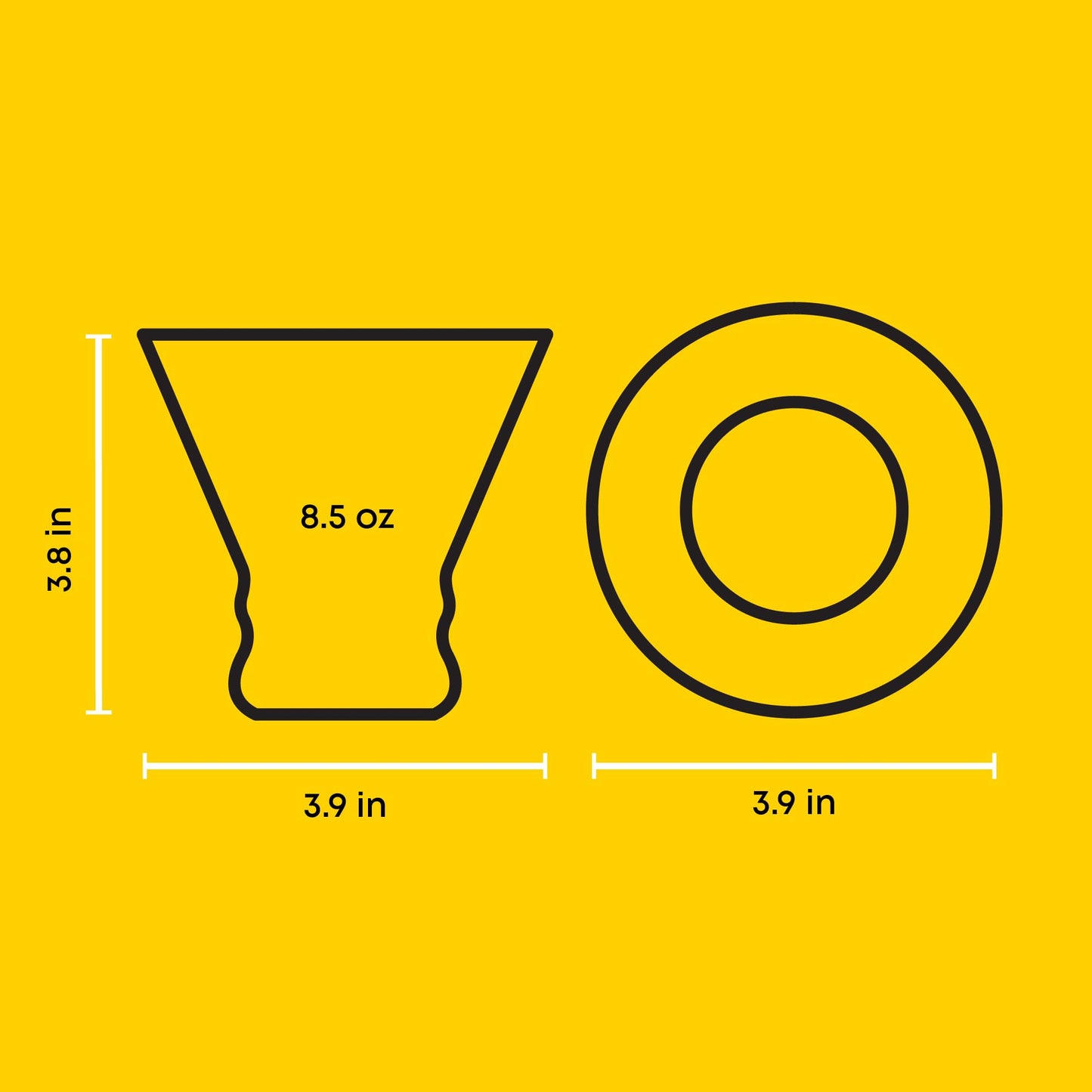 JoyJolt Afina Stemless Martini Glasses Set of 4, 8.5oz Liquor Drinking Glasses for Cocktail and Margarita, Bar Glass Cups, Glass Dessert Cups